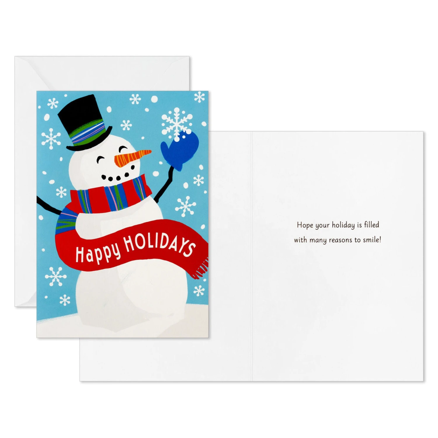 Hallmark Happy Snowman And Red Lettering Boxed Christmas Cards, Pack Of 40 - Image 3