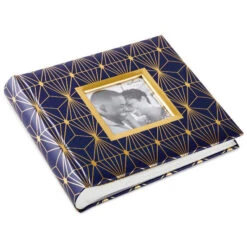 Hallmark Navy And Gold Geometric Design Photo Album