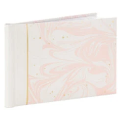 Hallmark Pink And White Marble Slim Photo Album