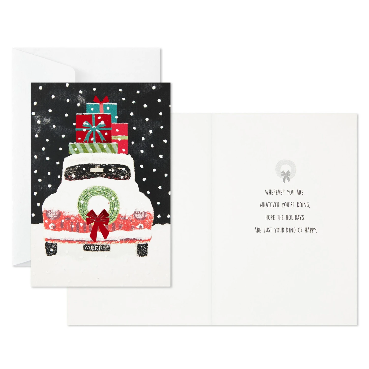 Hallmark Antique Car Loaded With Gifts Boxed Christmas Cards, Pack Of 16 - Image 2
