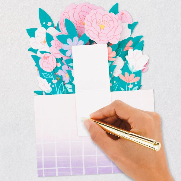 Hallmark Flower Bouquet Have A Beautiful Day 3D Pop-Up Card - Image 2