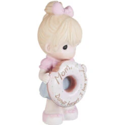 Precious Moments Mom Forget I Love You Girl With Donut Bisque Porcelain Figurine