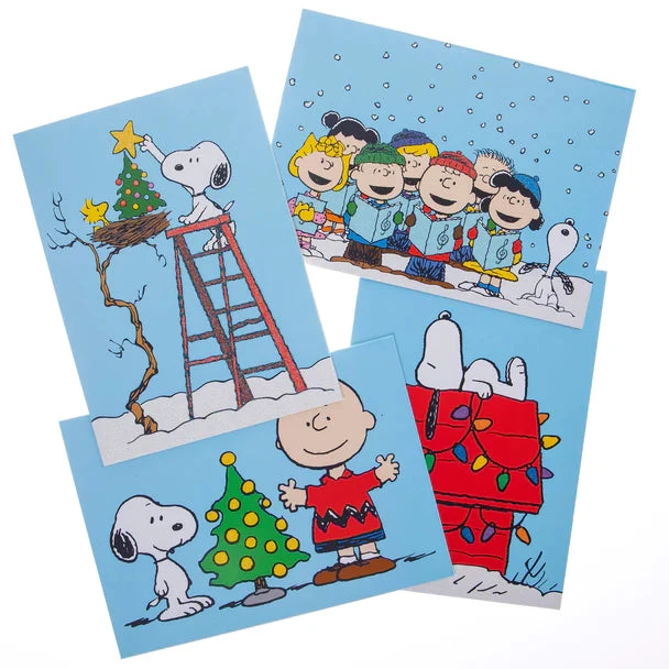 Snoopy On Holiday Dog House Assorted Christmas Boxed Card - Image 2
