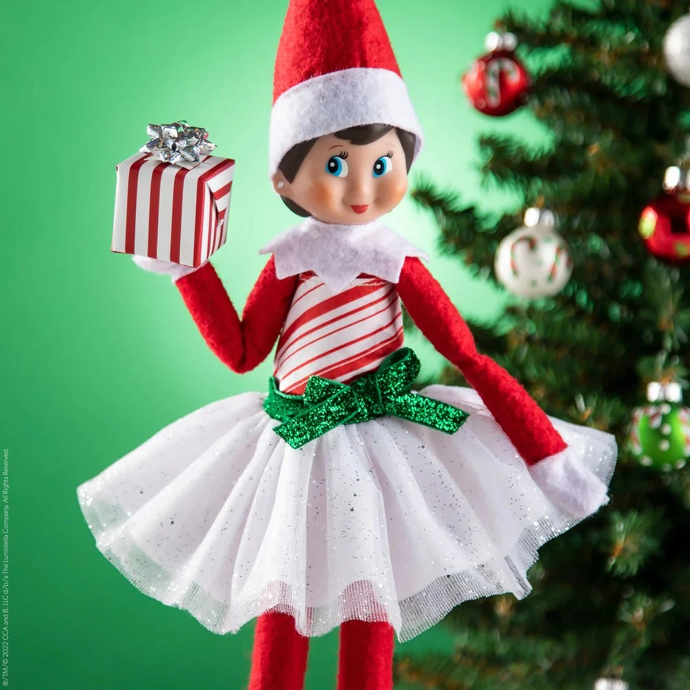The Elf On The Shelf® Claus Couture® Candy Cane Classic Dress - Image 4
