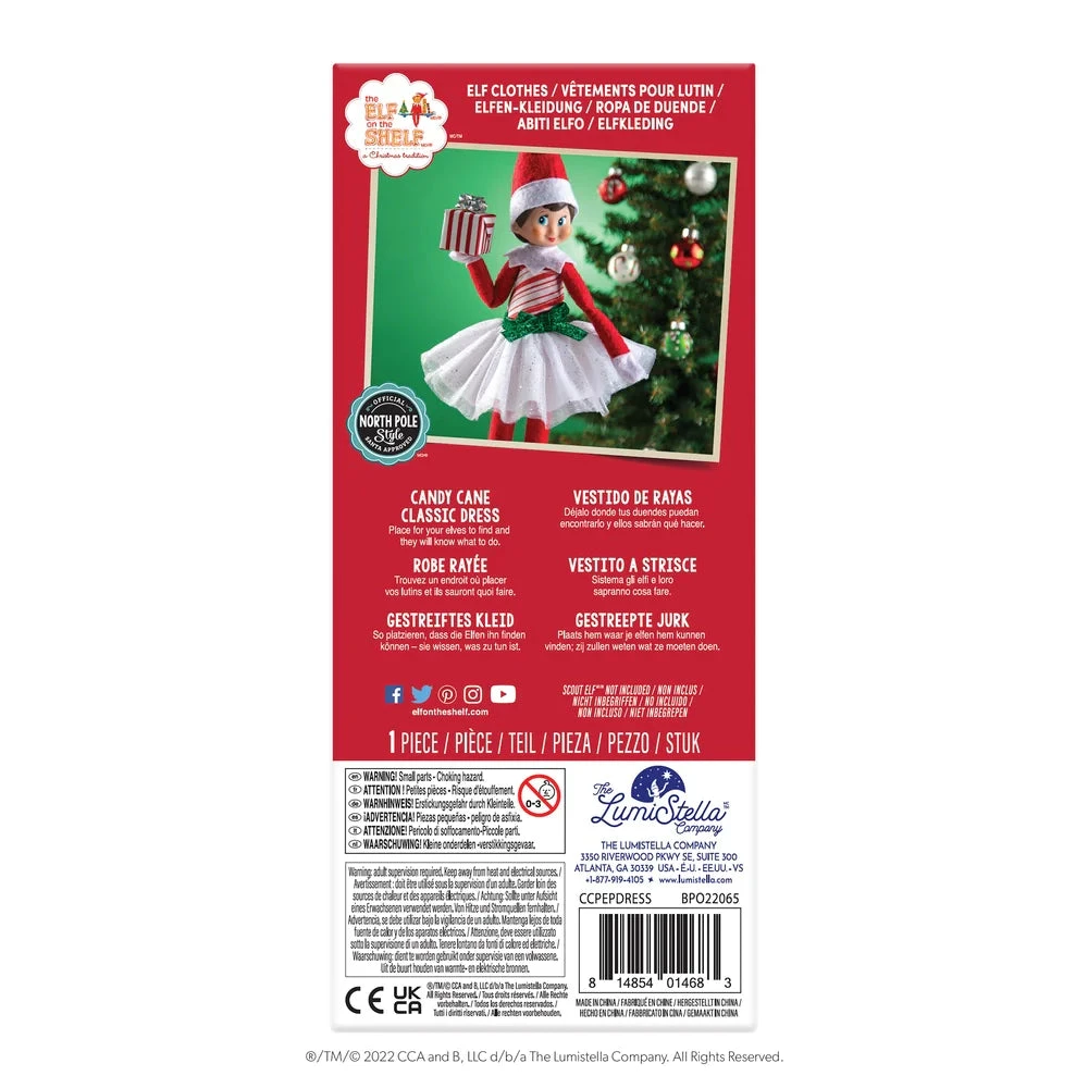 The Elf On The Shelf® Claus Couture® Candy Cane Classic Dress - Image 7