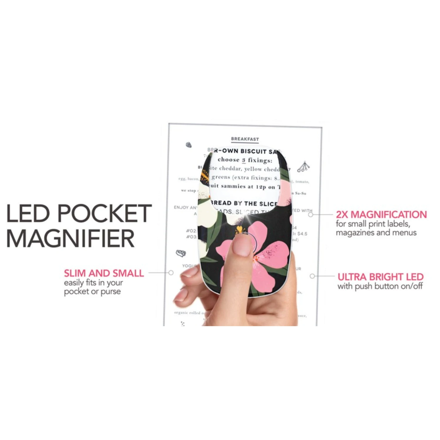 Tropical Opticard Pocket Size LED Light Up Handy Magnifier - Image 2