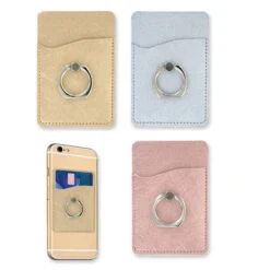 Metallic Phone Cardholder With Ring Stand