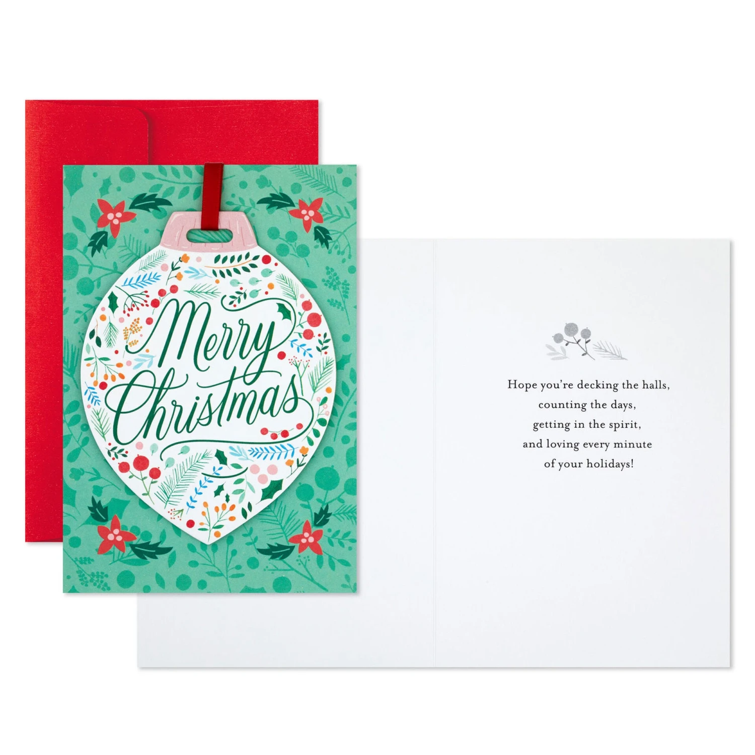 Hallmark Christmas Spirit Boxed Christmas Cards With Detachable Ornaments, Pack Of 10 - Image 2