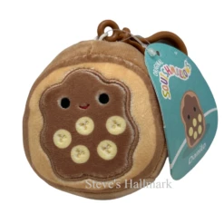 Squishmallow Danilo The Chocolate Banana Toast Breakfast 3.5" Clip Stuffed Plush By Kelly Toy