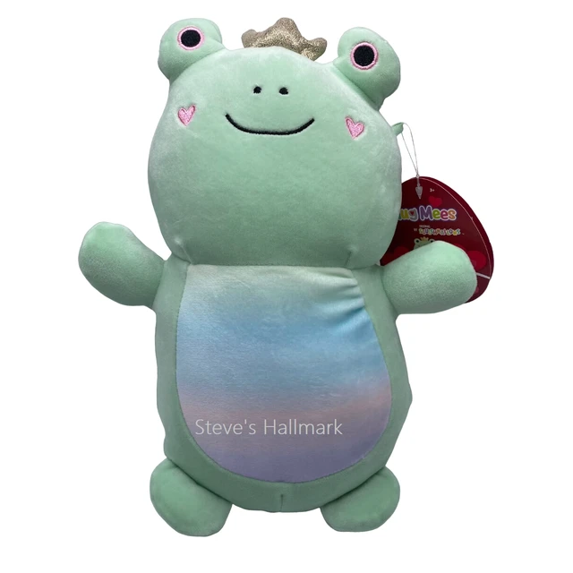Valentine Squishmallow Hugmees Fenra The Green Frog With Heart Cheeks 10" Stuffed Plush By Kelly Toy