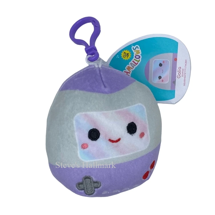 Squishmallow Galia Purple Video Game Console 3.5" Clip Stuffed Plush By Kelly Toy