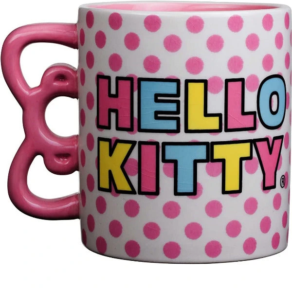 Hello Kitty Rainbow Pink Dots 20 Oz Mug With Sculpted Handle - Image 2