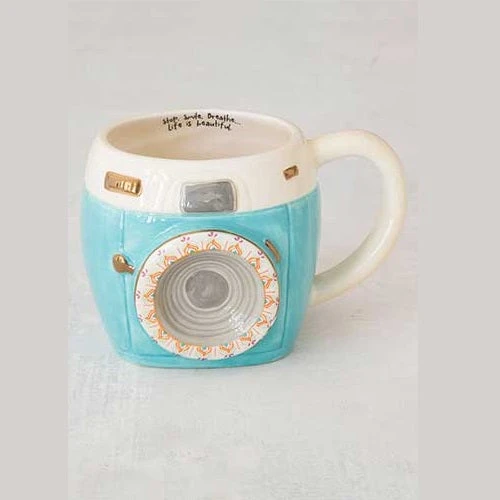 Folk Art Camera Mug Life Is Beautiful