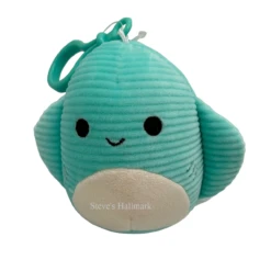Squishmallow Maggie The Teal Stingray Corduroy 3.5" Clip Stuffed Plush By Kelly Toy
