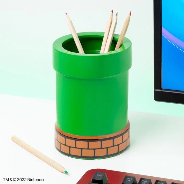 Super Mario Ceramic Plant Sculpted Shape Pen Pot