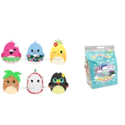 Squishmallow Scented Mystery Bag Flamingo, Shark, Pineapple, Palm Tree, Dragonfruit, Parrot 5" Stuffed Plush By Kelly Toy