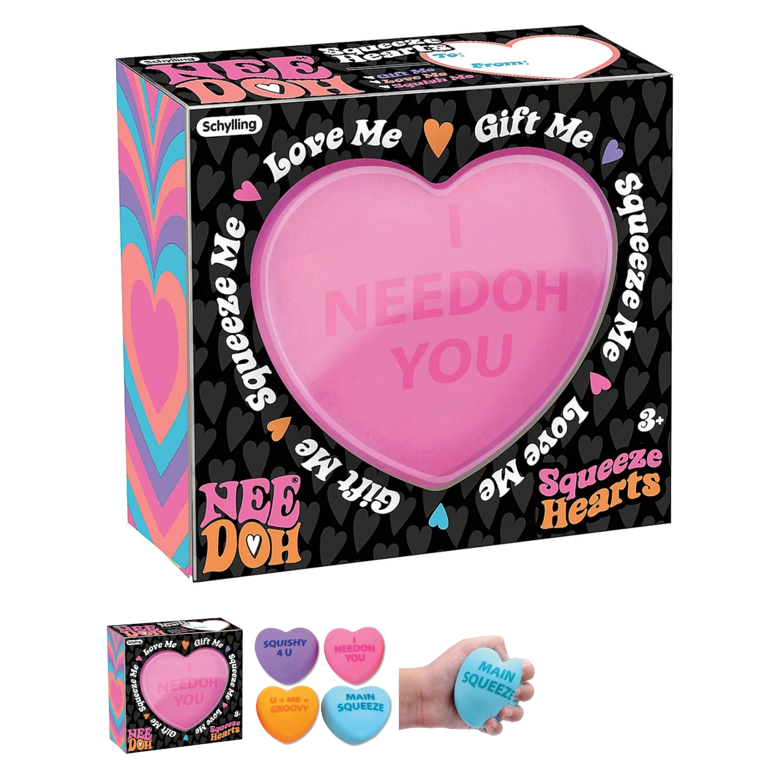 Squeeze Squishy Heart Valentine Message Nee Doh