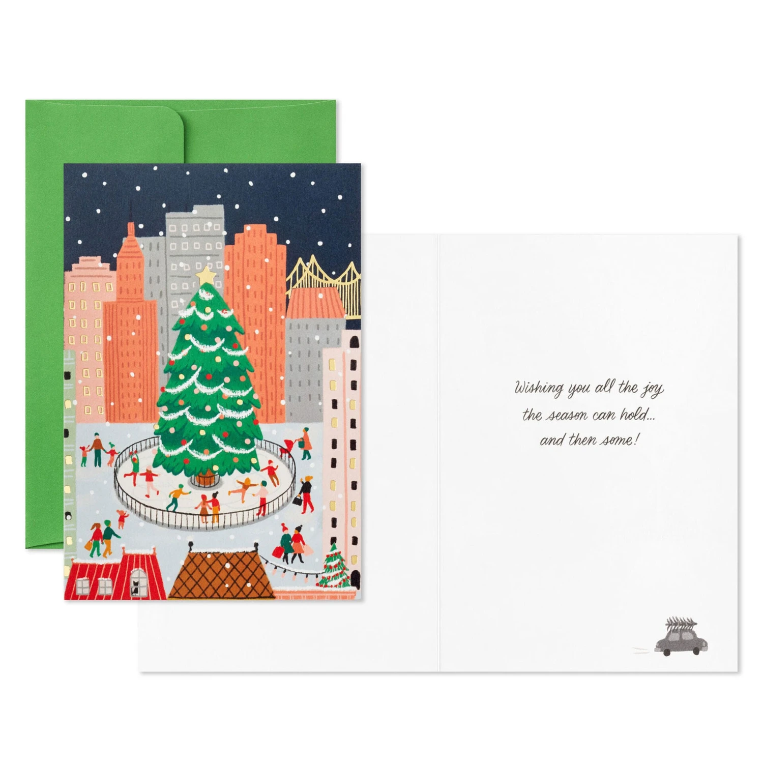 Hallmark City Skating Scene Packaged Christmas Cards, Set Of 5 - Image 2