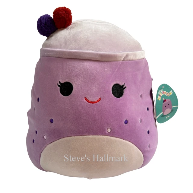 Squishmallow Vie The Berry Smoothie Breakfast 8" Stuffed Plush By Kelly Toy