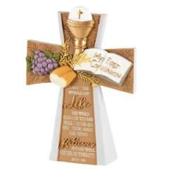 First Communion Bread Of Life Tabletop Cross