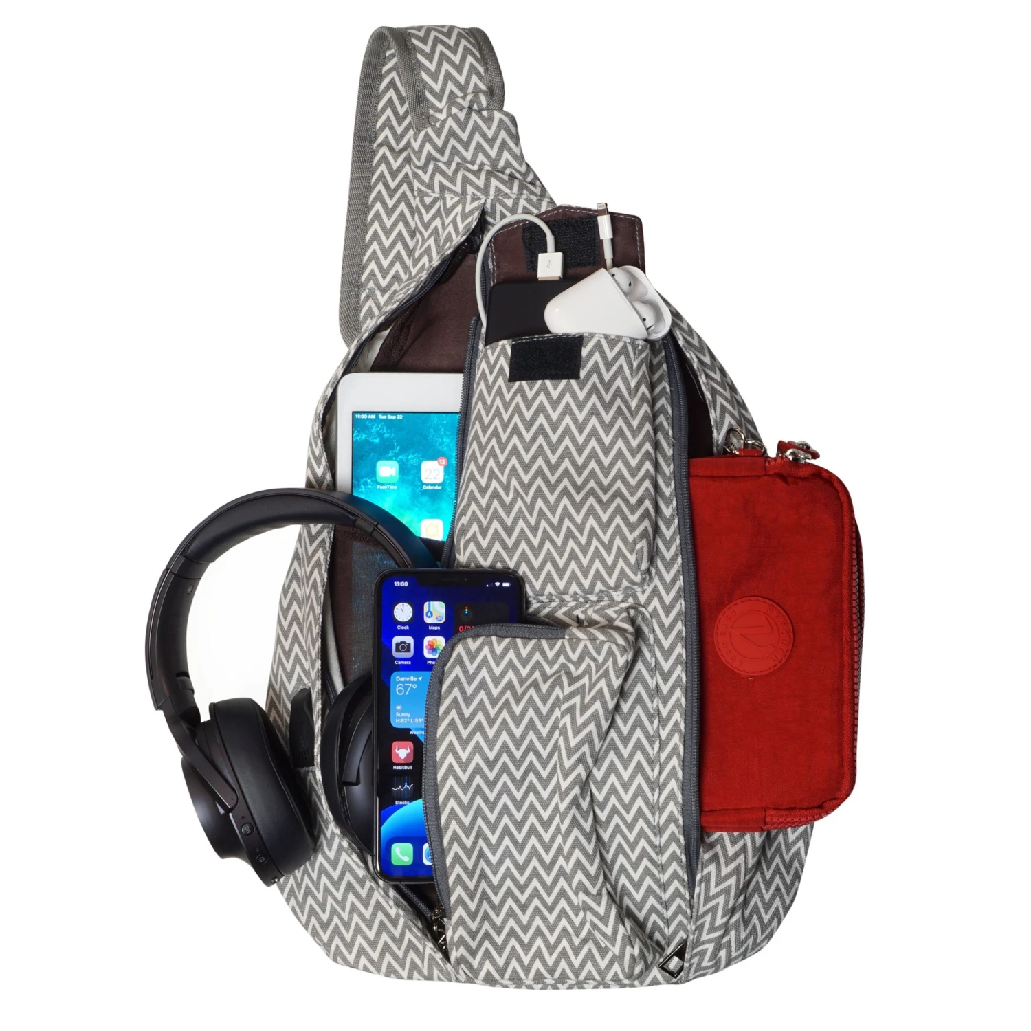 Gray Tie-Dye Anti-Theft Rucksack Backpack By NuPouch - Image 2