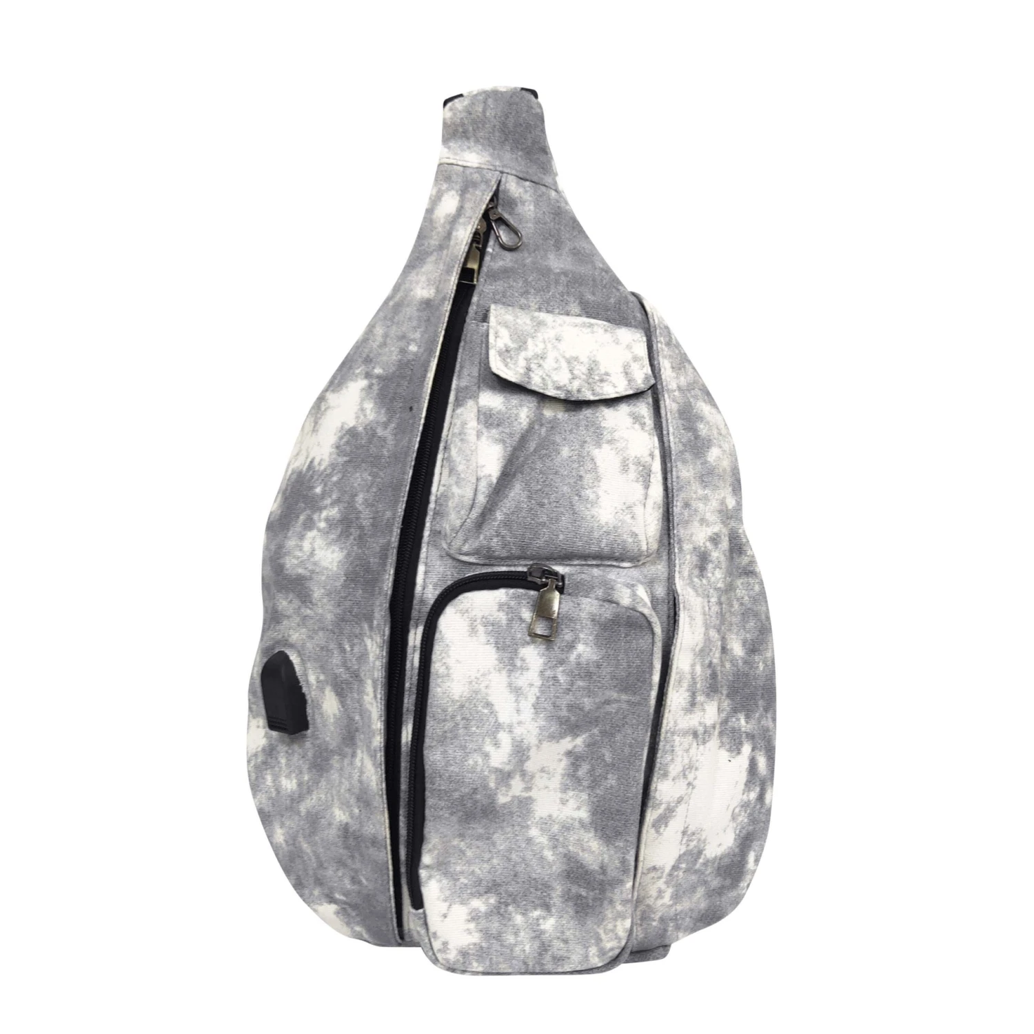 Gray Tie-Dye Anti-Theft Rucksack Backpack By NuPouch