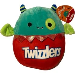Halloween Squishmallow Twizzlers Horned Green Devil 10" Stuffed Plush By Kelly Toy